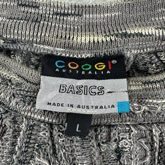 Vintage Coogi Australia Knit Grey Sweater Men's Size Large - Picture 2 of 13